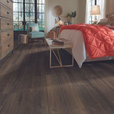 luxury vinyl plank flooring in a bedroom